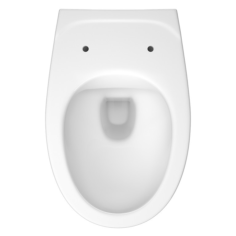 Cersanit Essentials Set B469 Cersania Wall Hung Bowl SimpleOn, Antibacterial Duroplast, Soft-Close, Easy-Off Toilet Seat S701-554
